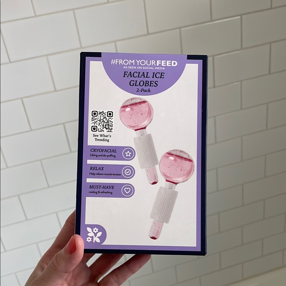 Pink Facial Ice Globes 2-Pack